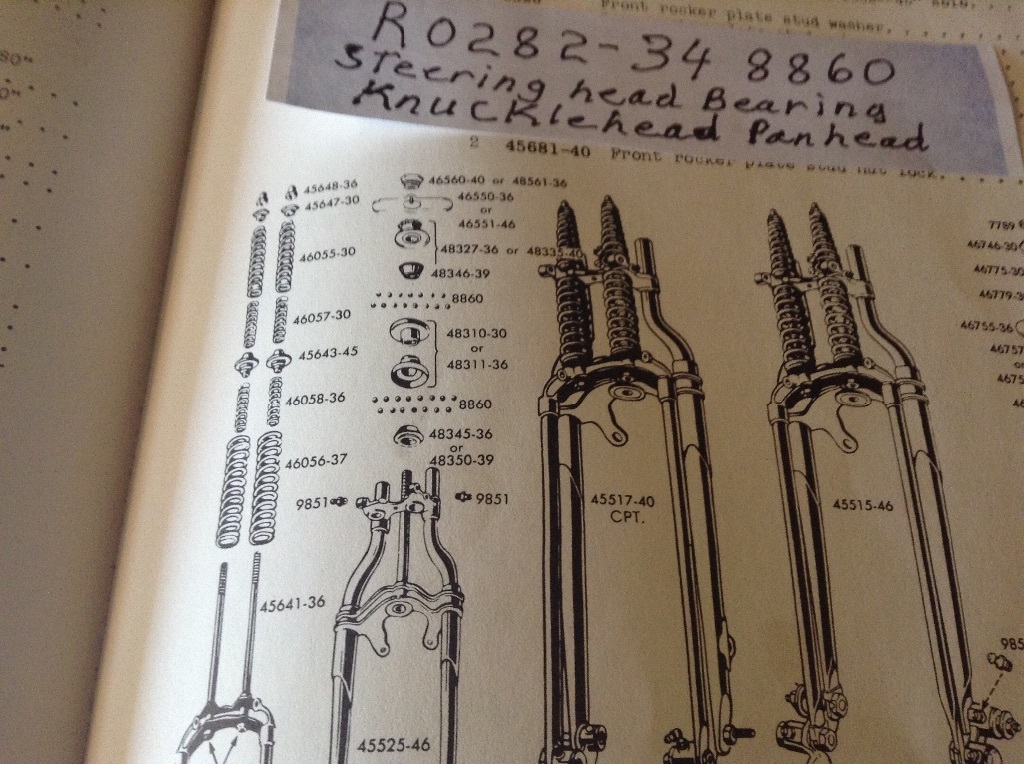 Harley 8860 (34) Frame Springer Fork Neck Bearings Knucklehead,Flatheads,1938-48