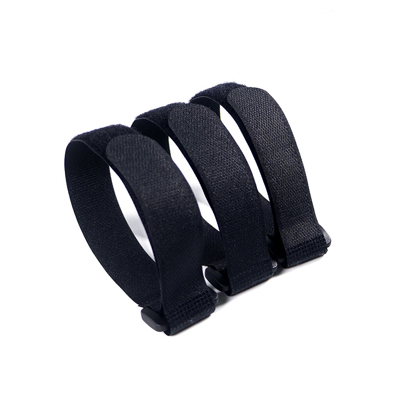 BONINO reusable Hook and Loop Strap Tape Cable straps ties Black