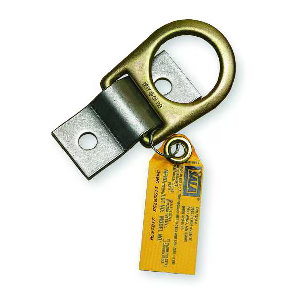 D-Ring with Anchorage Plate, 310 lb Capacity, Permanent Installation, Stainless