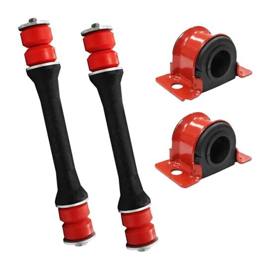 6 PC OEM Designed Front Sway Bar Link Kit + Front CODE RED EXTREME