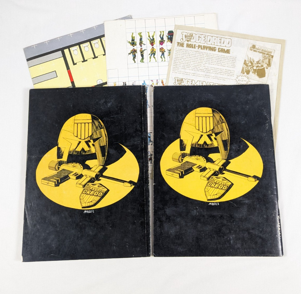 JUDGE DREDD RPG Core/Box Set Incomplete *See Notes* Games Workshop 1985 No Box