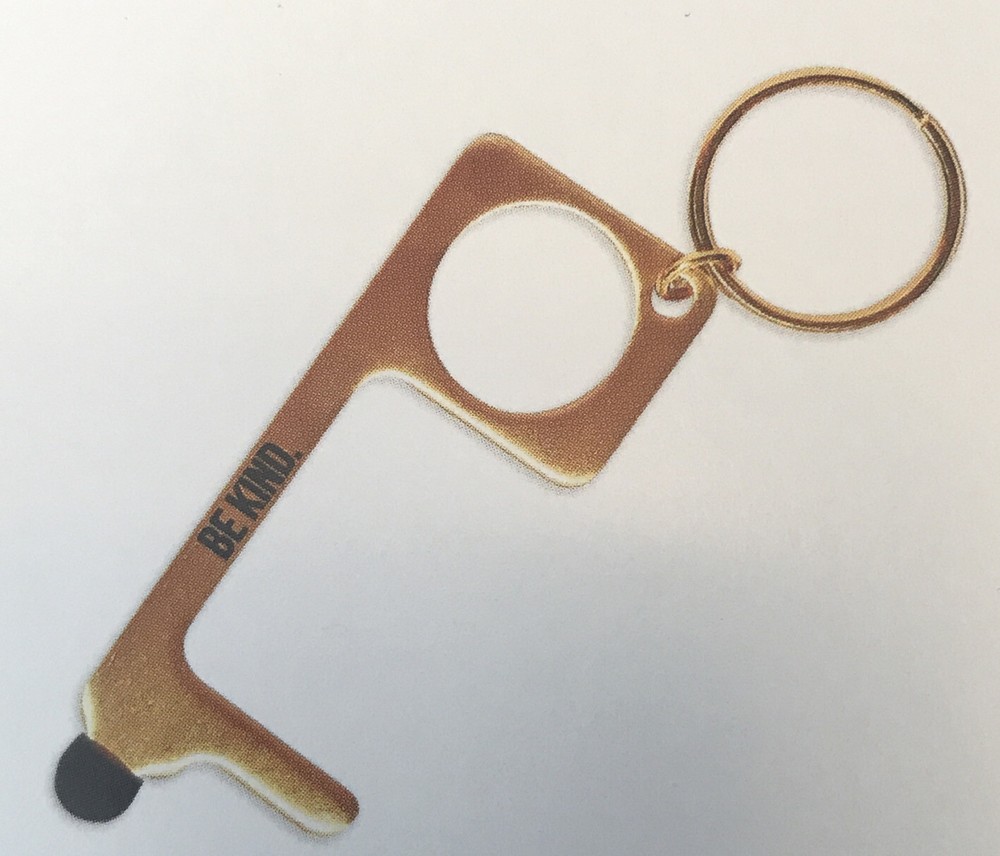 Hygiene Key Keychain by Ellen Antimicrobial Stylus Press Pull Open Close NEW