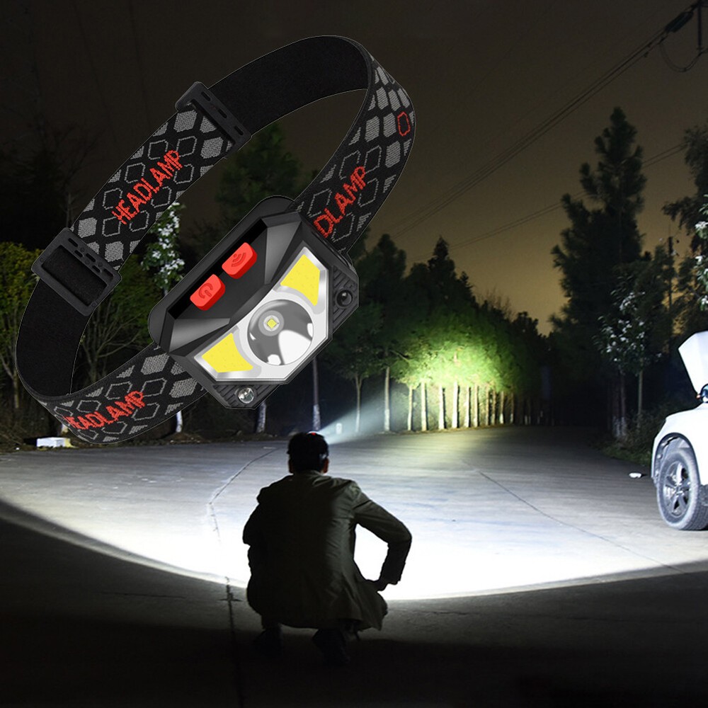 Headlamp Rechargeable Super Bright LED Head Light Forehead Flashlight Fr Outdoor