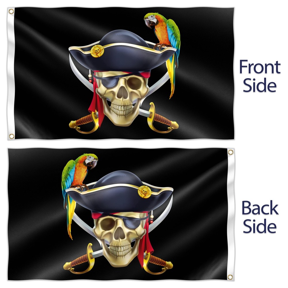 Pirate Flag – Jolly Roger Flag – 100Den polyester - Double Seam - 2