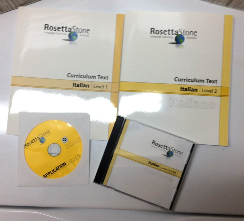 Rosetta Stone Italian Level 1 & 2 Windows/Macintosh CD-ROM Software Box Set