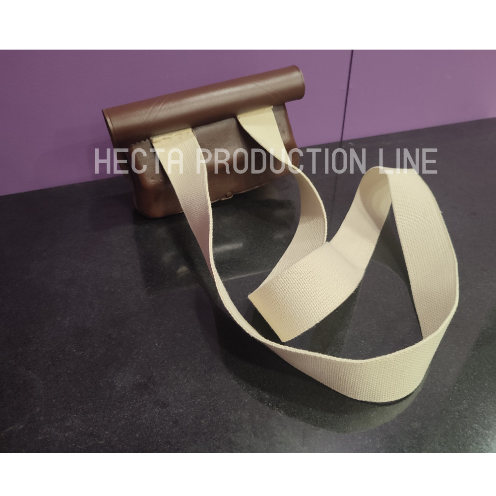 18th Century Revolutionary War Cartridge Box – Genuine Brown Leather Replica