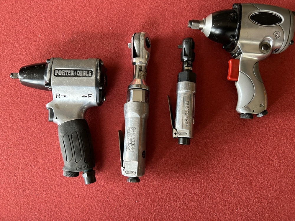 Pneumatic ratcheting drills