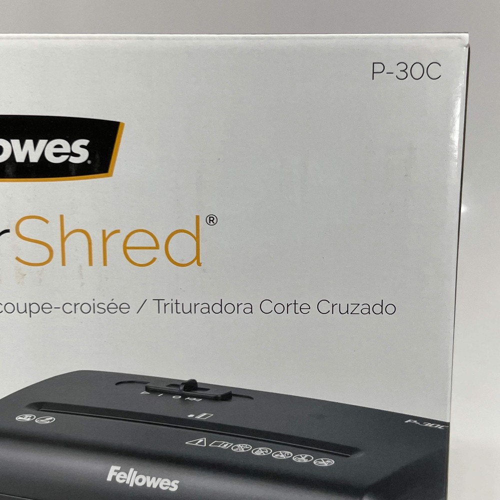 FELLOWES PowerShred 6 Sheet Cross-Cut Shredder P-30C