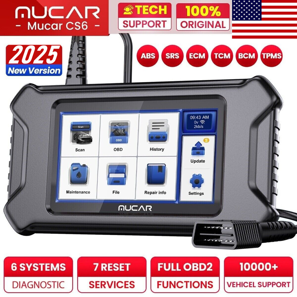 MUCAR CS6 Car OBD2 Diagnostic Scan Tool Scanner Code Reader ABS SRS E/CM System