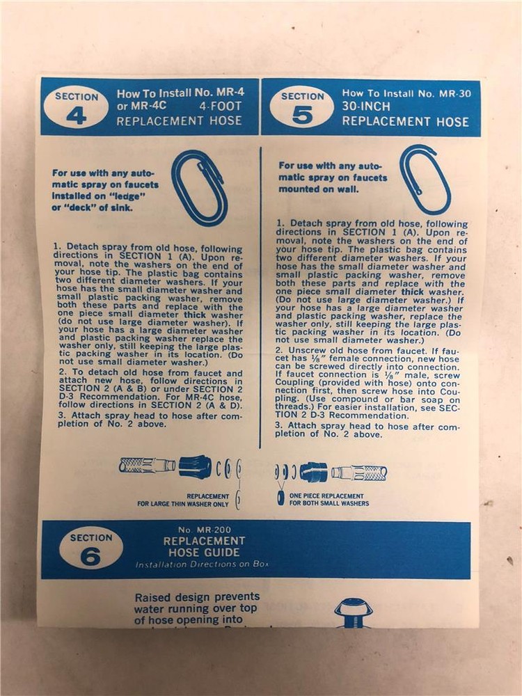 4-Foot Replacement Hose MR-4 w/ Universal Coupling for Automatic Sprayers MR4