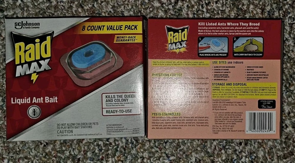 New RAID MAX Liquid Ant Bait Lot Of 2