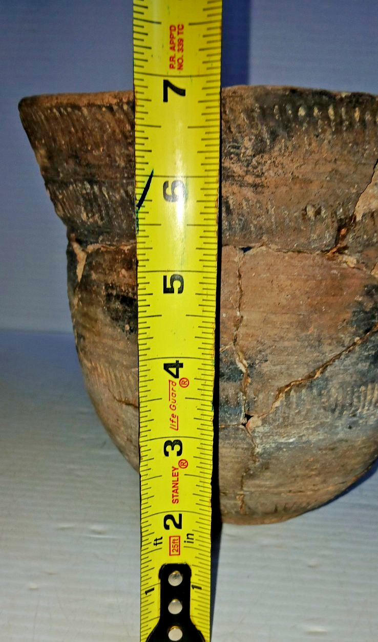 Pre-Columbian Native American Indian Mississippian Partial Pottery Jar Artifact