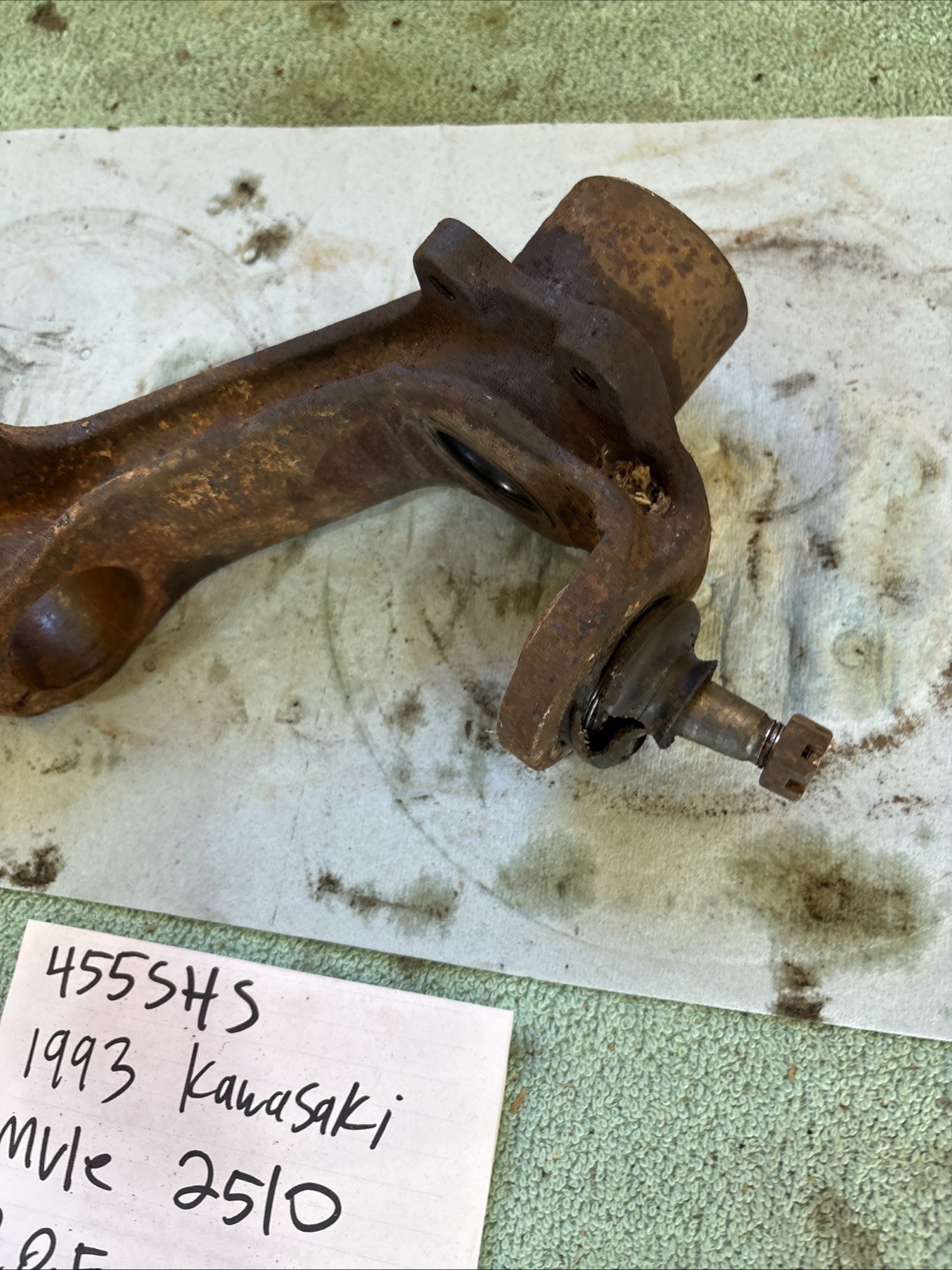 1993 Kawasaki Mule 2510 Wright Front Steering Knuckle Spindle 455