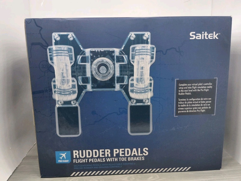 Saitek / Logitech G Pro Flight Rudder Pedals for PC Flight Simulation