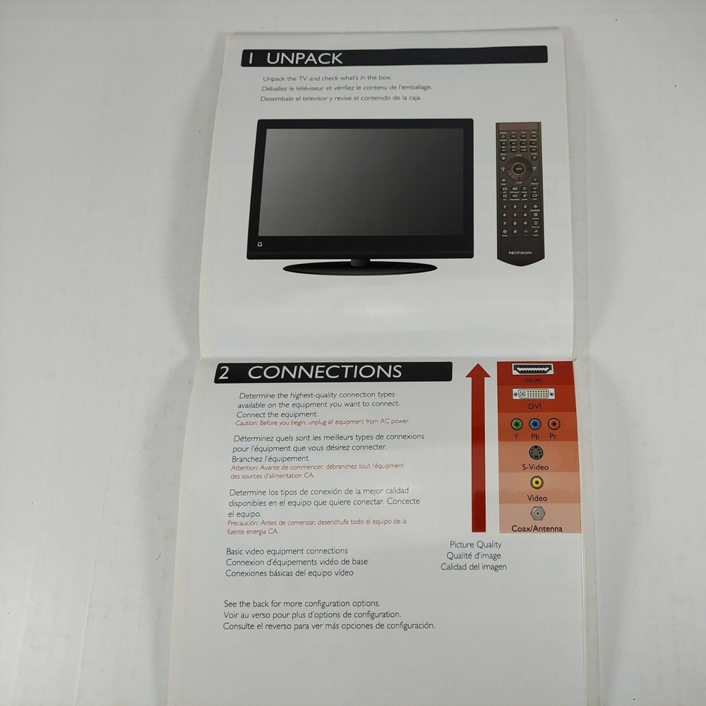 NuVision Lucidium TV Owners Manual & Quick Start Guide