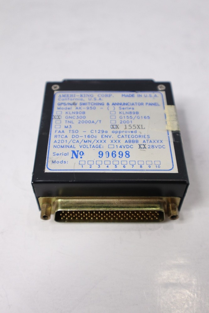 Ameri-King AK-950 GPS/NAV Switching & Annunciator Panel for GNC300 / GPS155XL