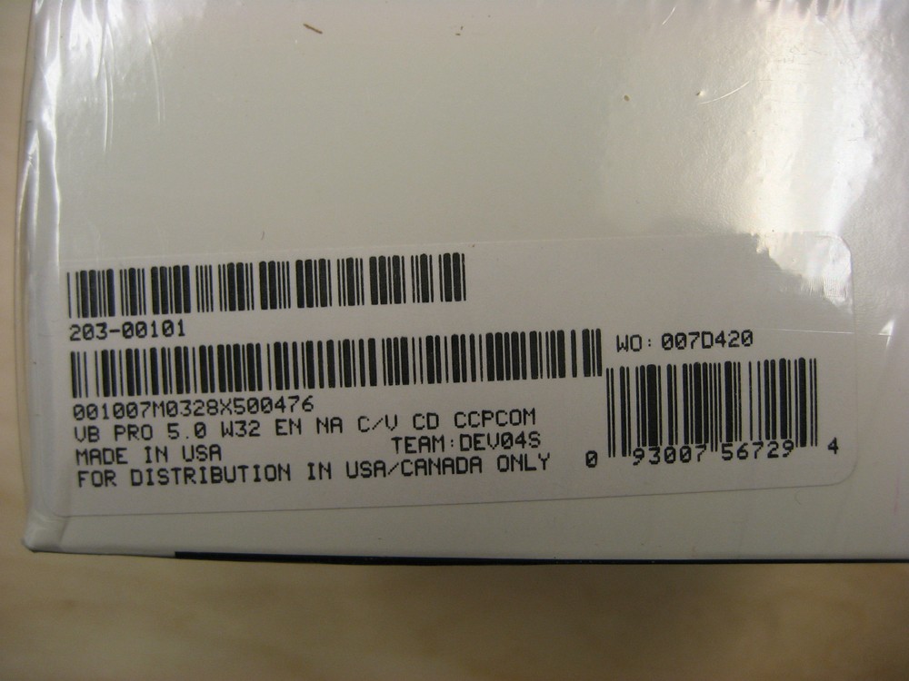 Microsoft Visual Basic Professional Edition 5.0 (Retail) (1 User/s) - Upgrade...