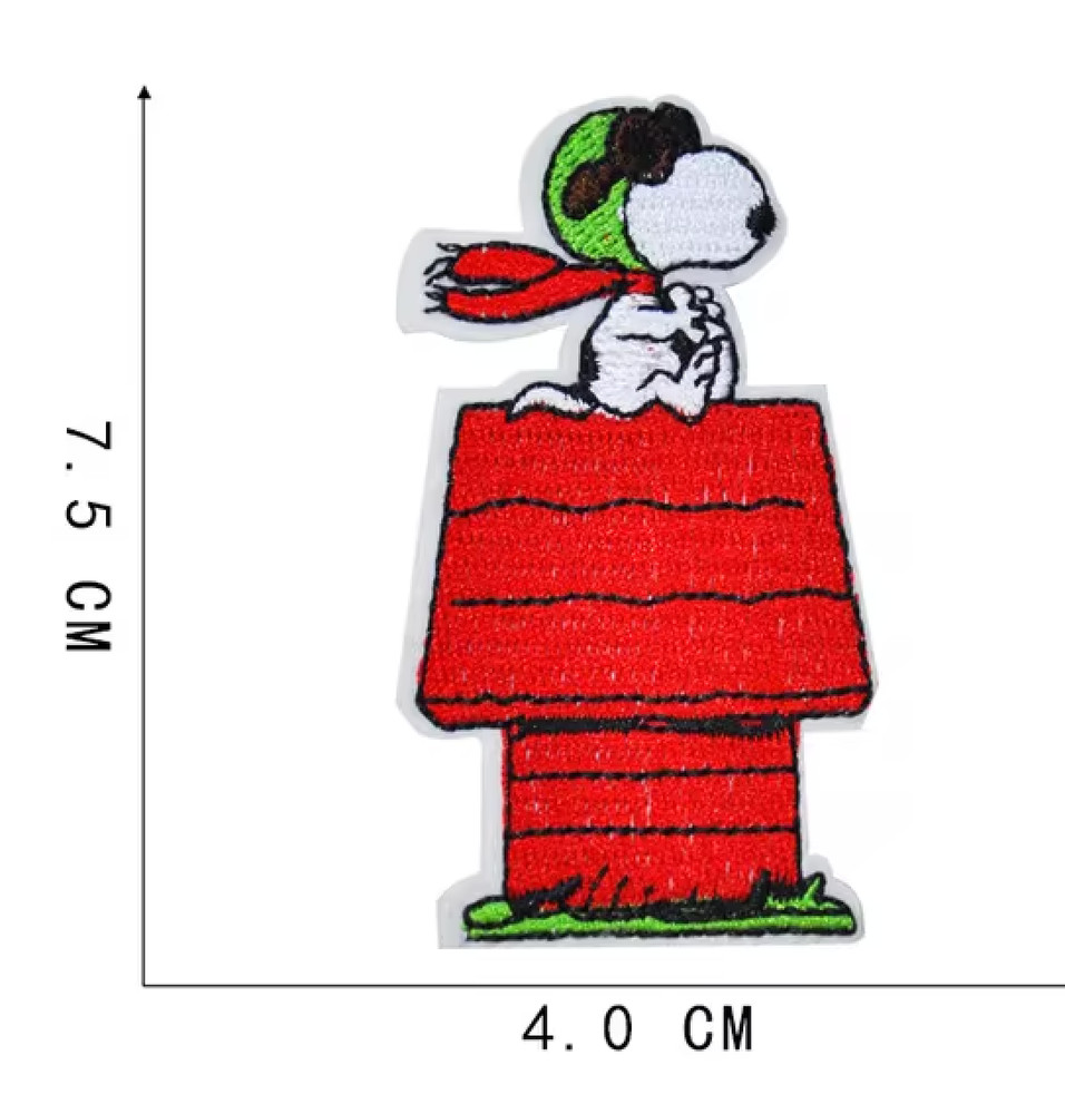 SNOOPY - FLYING ACE PILOT - PEANUTS - Embroidered Iron On Patch