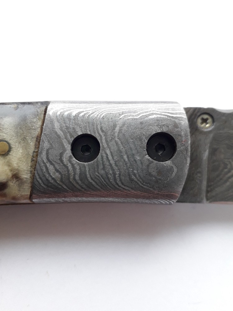 Handmade Folding Knife Damascus Steel