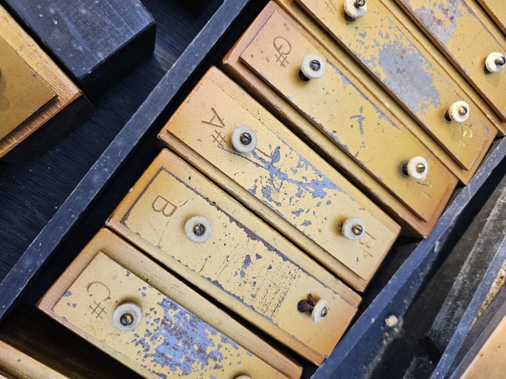 Vintage Xylophone Note Blocks Musical Instrument