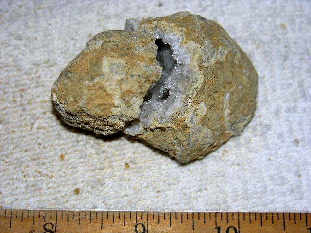 Geode pair opened with crystal centers 2.5 inch G62