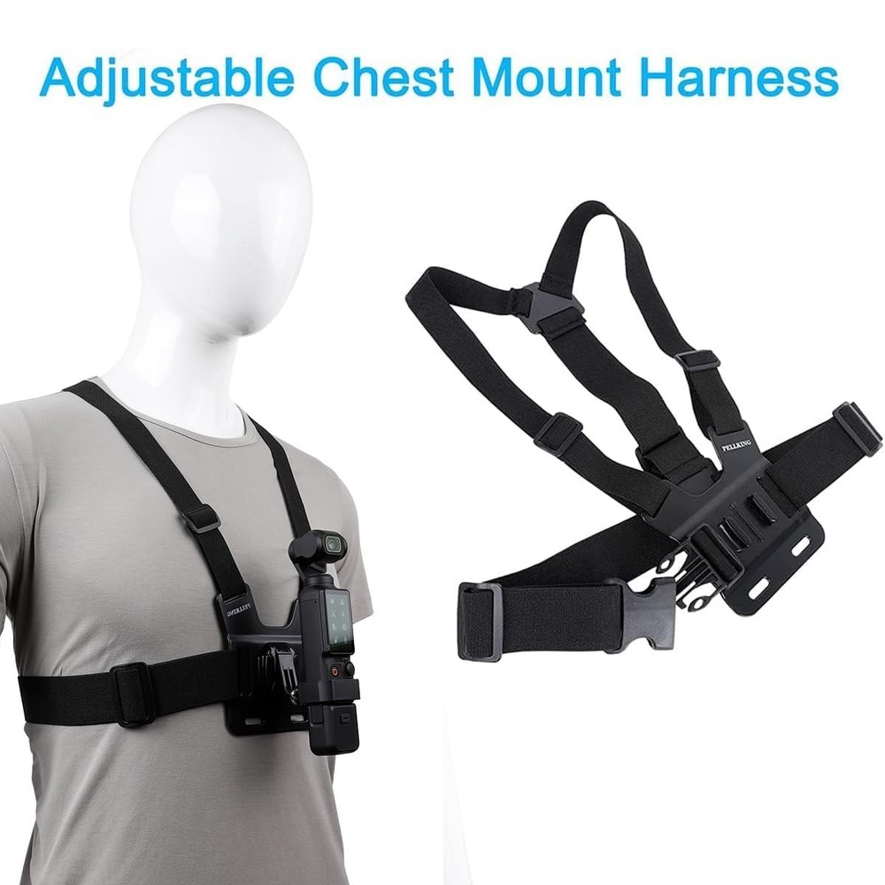 PellKing Accessories Kit for DJI Osmo Pocket 3,New Quick Release Head Black