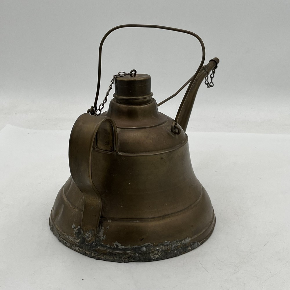 Antique Hand Made Copper Kettle Decoration Kitchen Fire Tea Pot Primitive