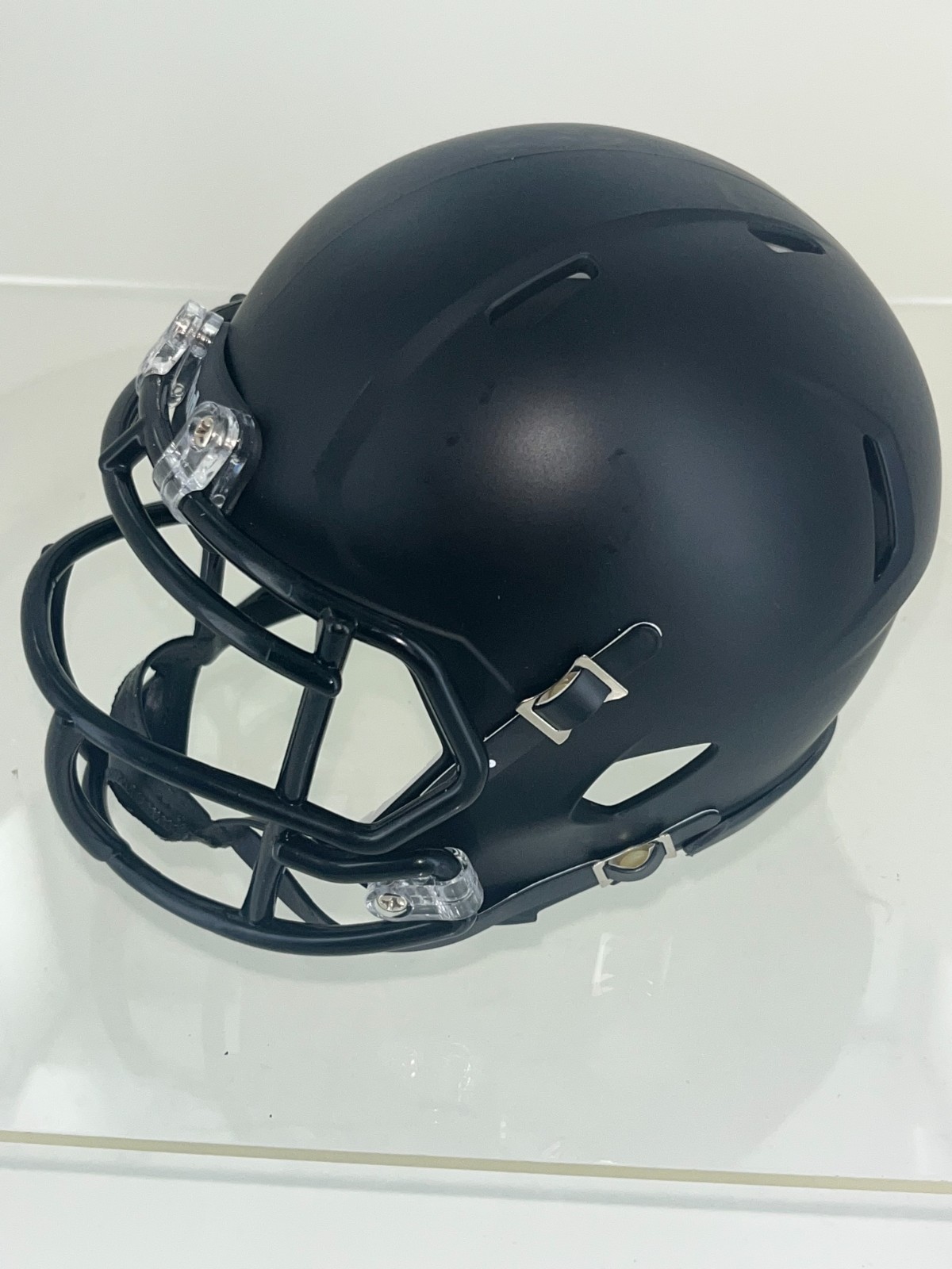 Matte Black Blank Riddell Revolution SPEED Mini Football Helmet - Used