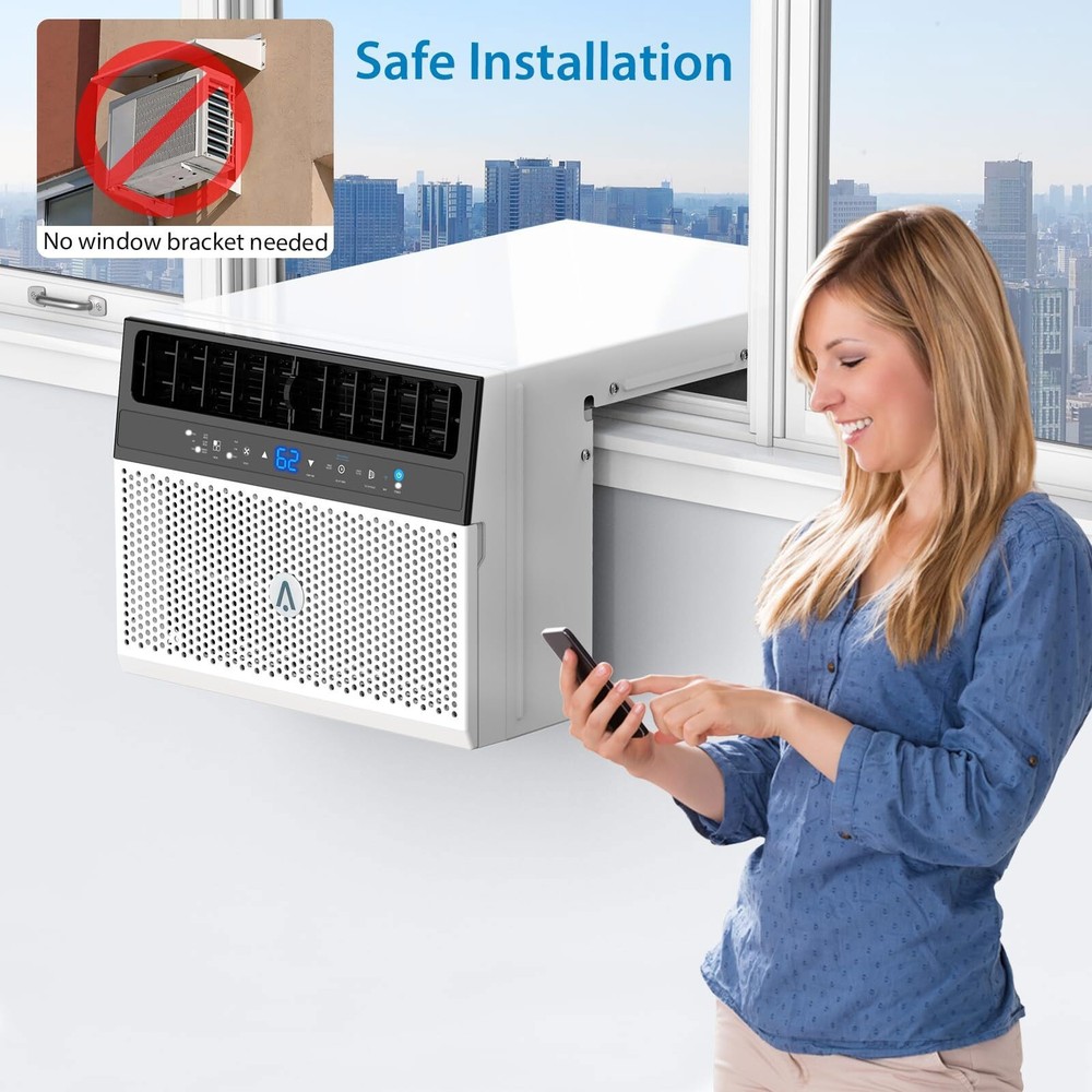 Window Air Conditioner 6000 BTU Saddle Window Air Conditioner Fixed Frequency