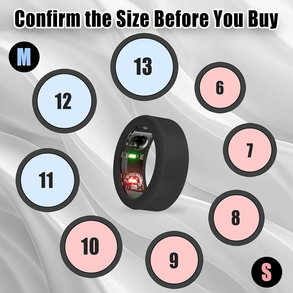 Ring Protector Compatible with Oura Ring, Silicone Scratch Protection Size: S