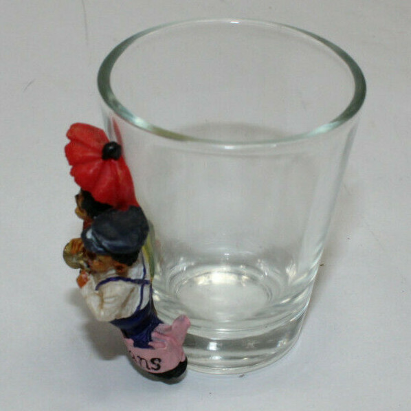 New Orleans JAZZ Players Band 3D resin Shot Glass Red Umbrella Trumpet Vintage