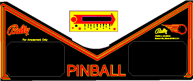 Bally VECTOR Pinball Machine Apron Decal Set