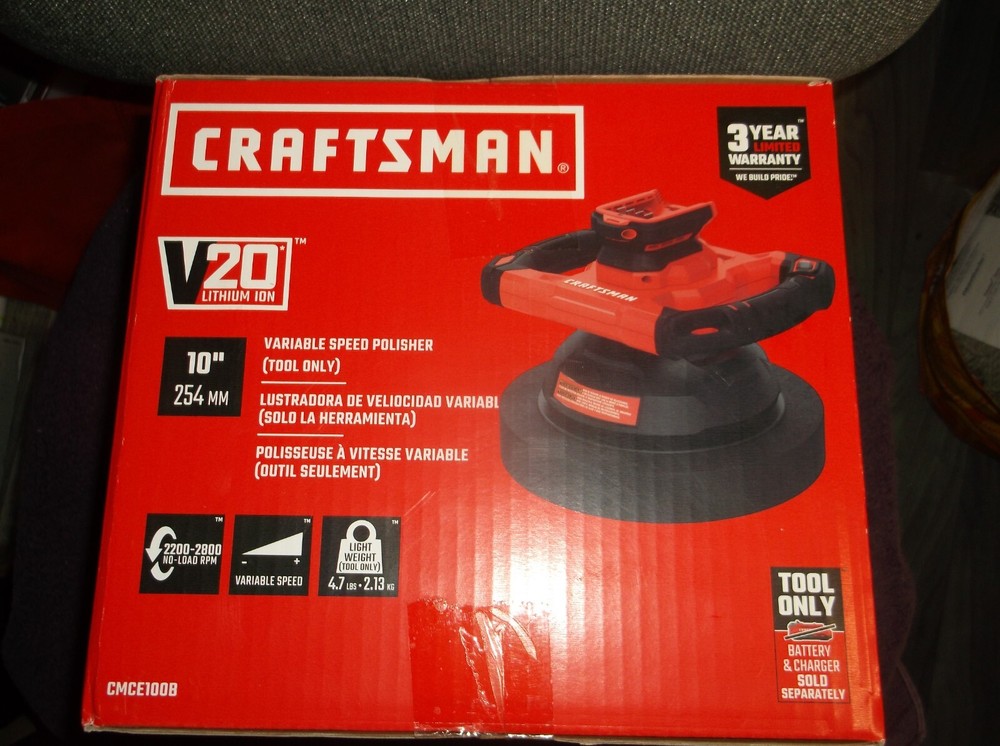 CRAFTSMAN V20* Variable Speed Polisher (Tool Only) - CMCE100B