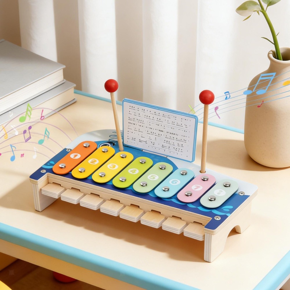 8 Note Xylophone Percussion Instrument Coordination Motor Skill Educational with