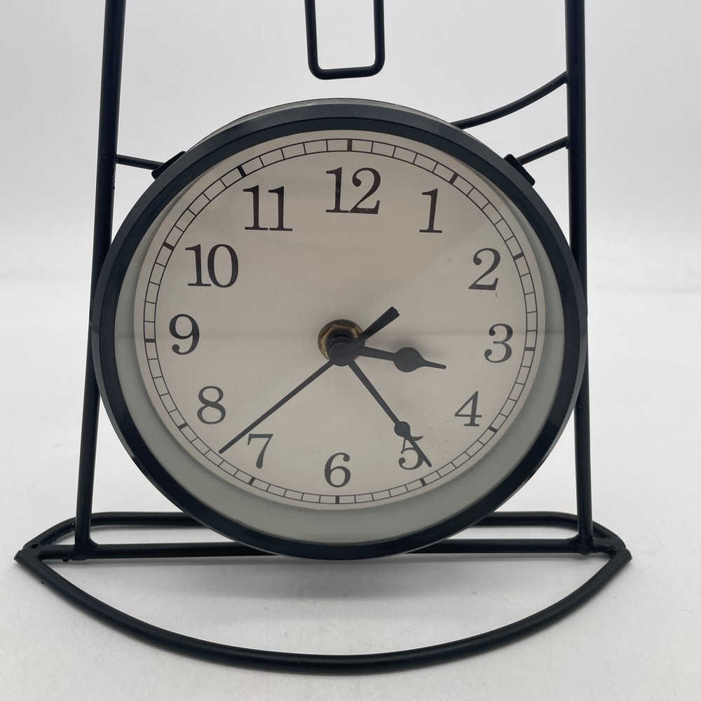 Table/Wall Clock Wrought Iron Lighthouse Theme Cottage Core Tested
