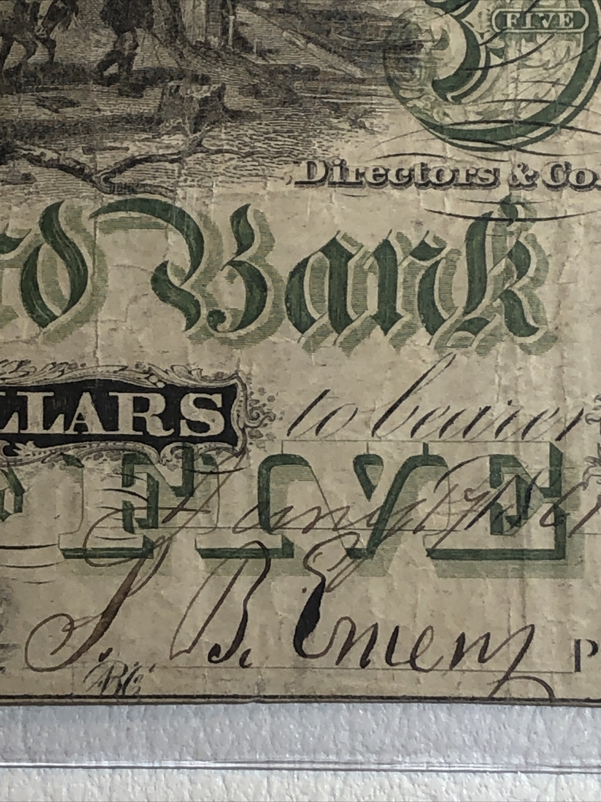 obsolete currency The Sanford Bank, Maine 1861 $5 S/n 481