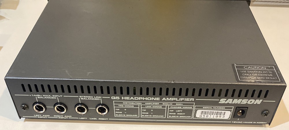 Samson Q5 Headphone Amp & Distribution 5 Channel