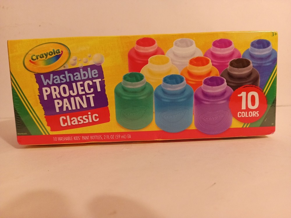 Crayola Washable Project Paint Classic (10 Colors) Unopened