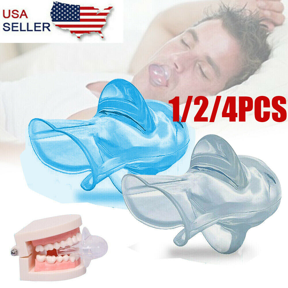 Anti Snoring Tongue Device Silicone Sleep Apnea Aid Stop Snore Sleeve AoneTSD 2X