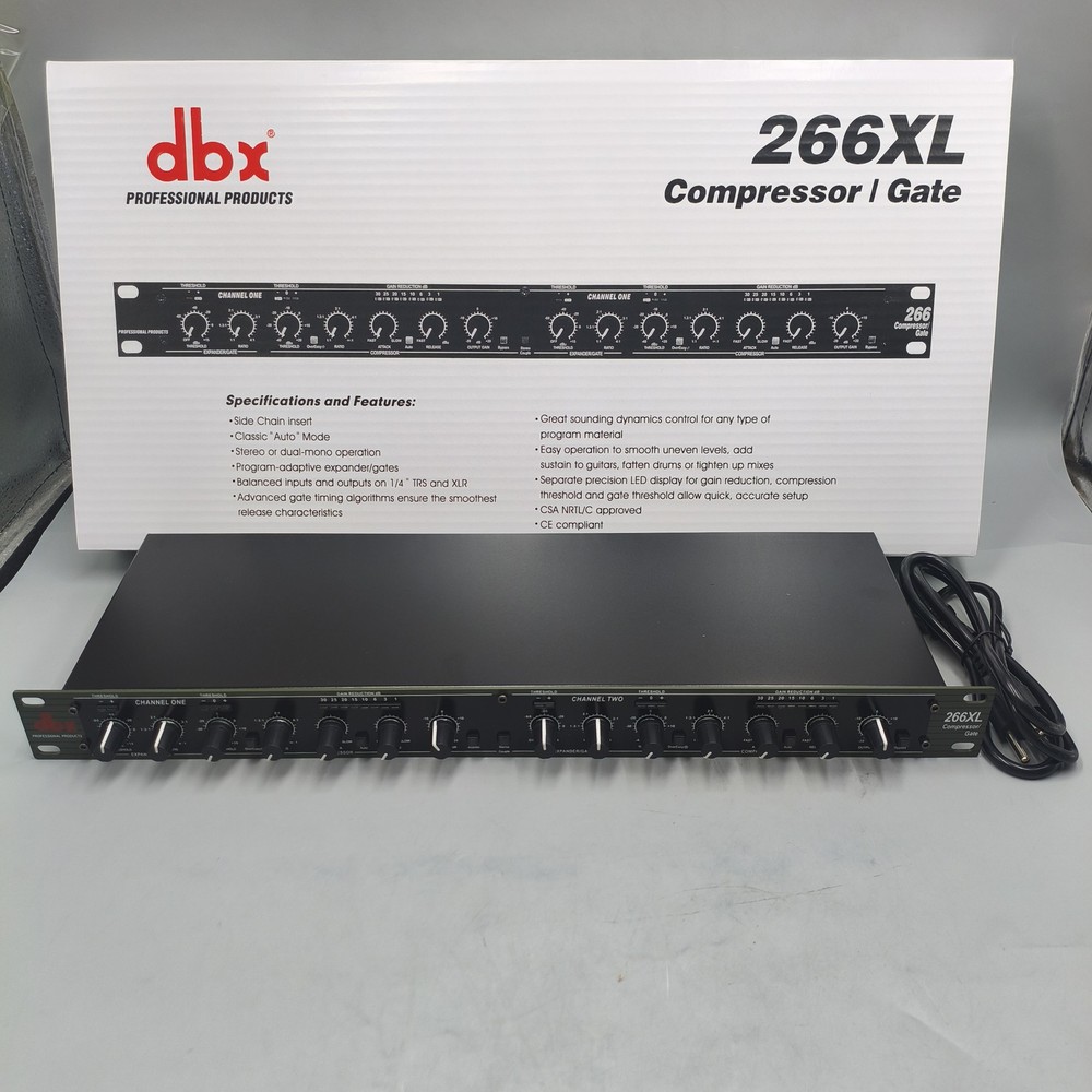 DBX 266xs Dual Channel Compressor Gate Dynamics Processor w/ Side Chain Insert