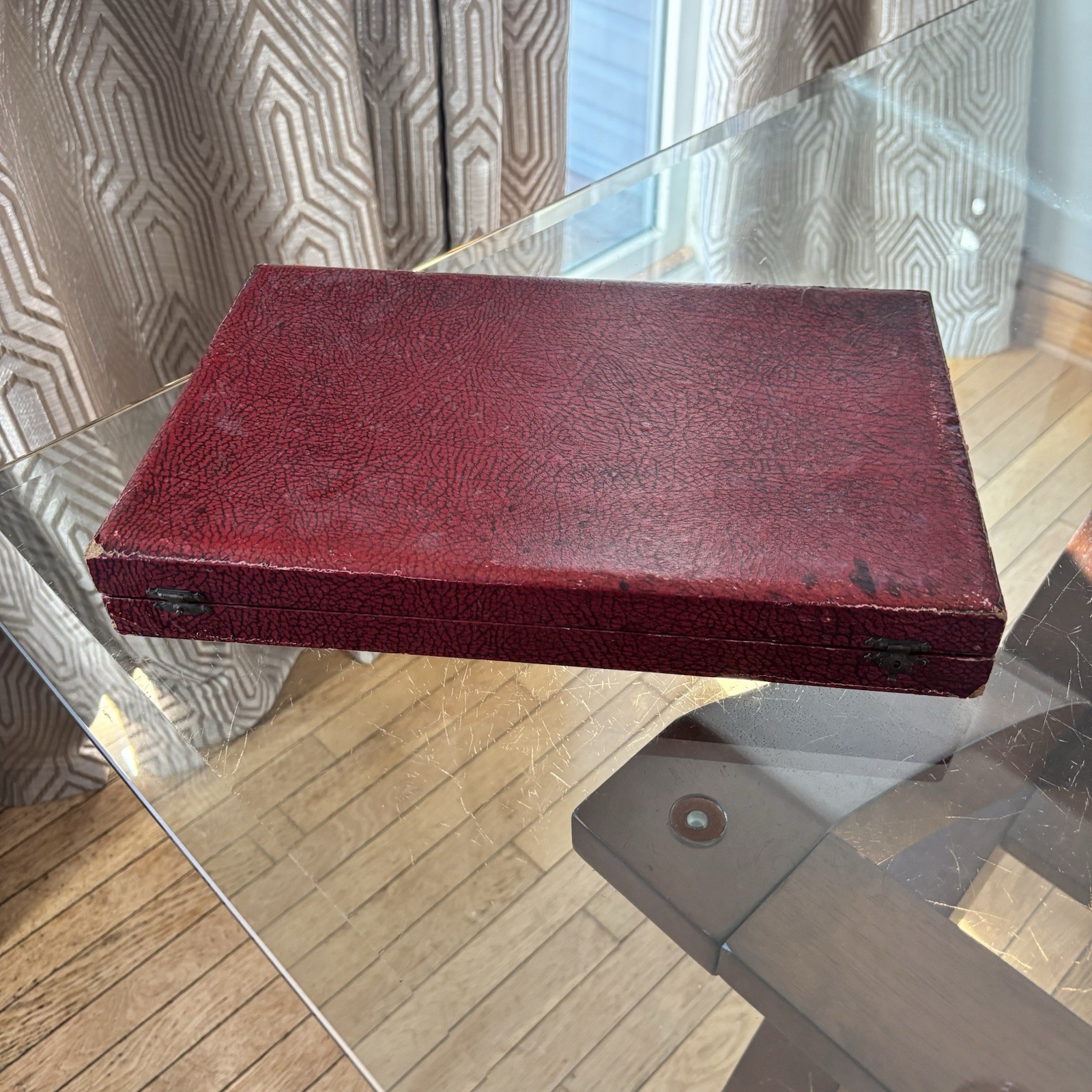 Sheffield Bakelite Stainless Steel 14 Piece Fork Knife Serving Set Original Case