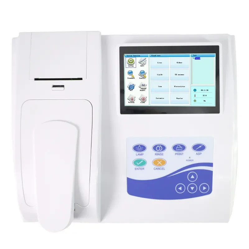 7'' Touch Screen Semi-auto Biochemistry Analyzer Blood Fluid Testing Printer