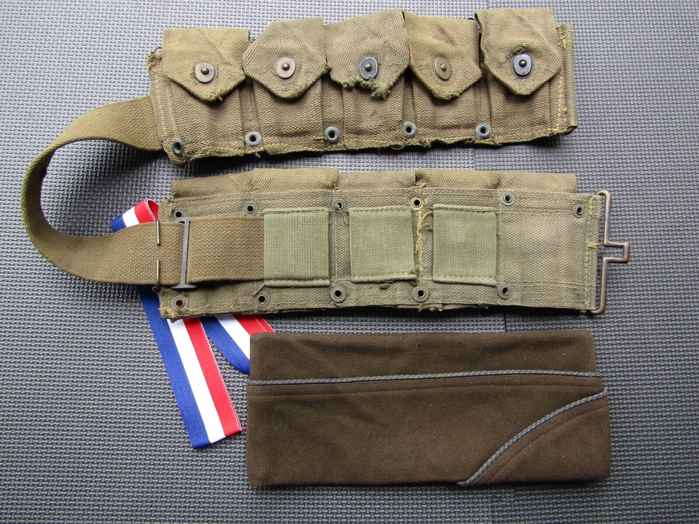 Ammo Belt and WW II Garrison Cap.