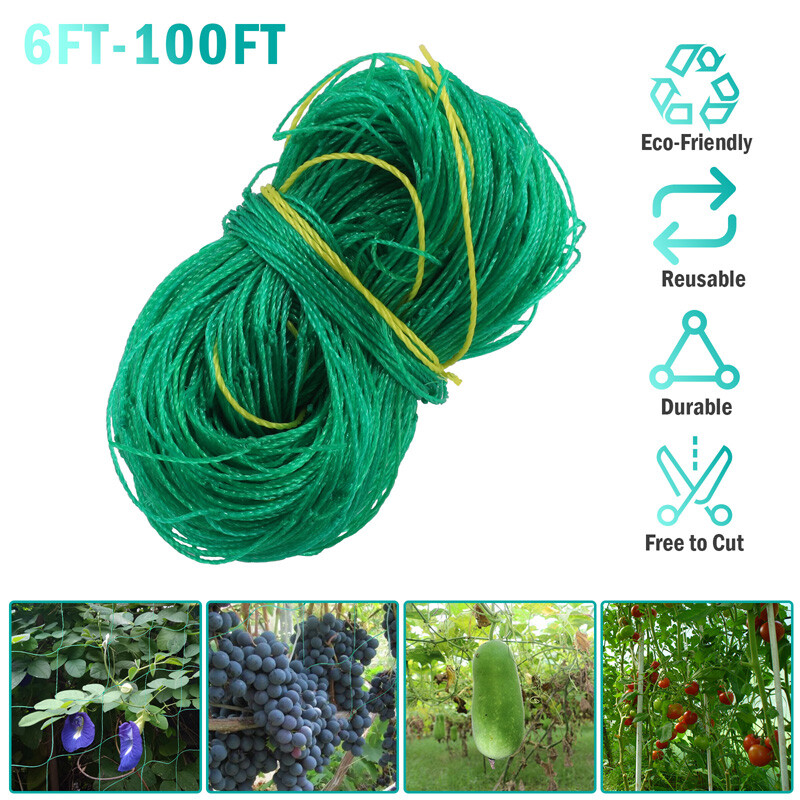 Heavy-Duty Growing Net Garden Trellis Netting for Vine Plants Fruits Flowers Veg