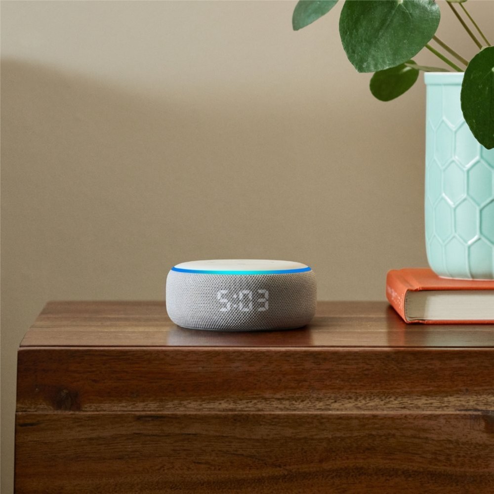 Amazon Echo Dot 3rd Gen Smart Speaker with Alexa Voice and Clock Sandstone