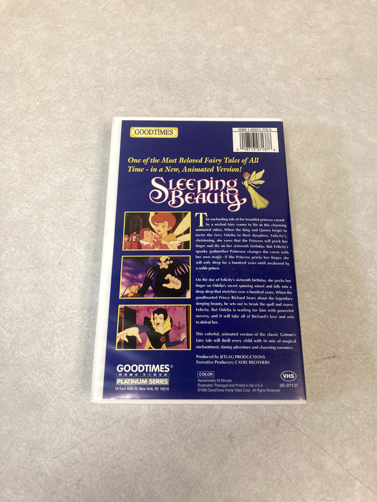 Sleeping Beauty Goodtimes. 1995 Clamshell VHS.