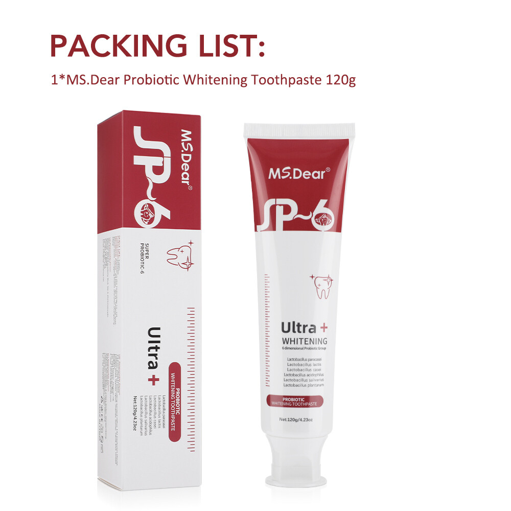 2Pack SP-6 Probiotic Toothpaste,Sp-6 Toothpaste Whitening Quick White Toothpaste