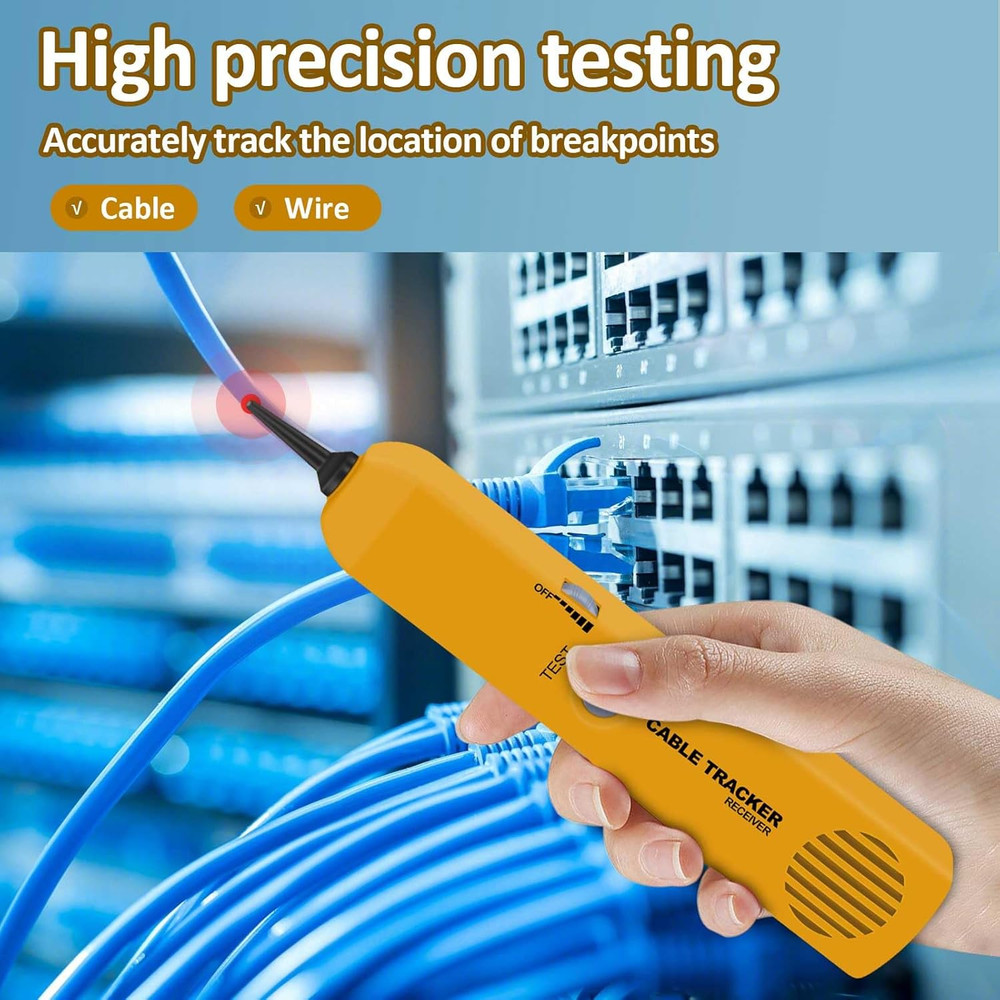 Wire Toner Cable Tracer Kit High Accuracy Network Cable Tester with Inductive Am