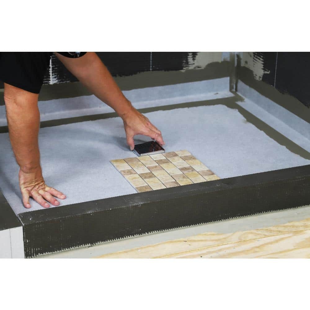 Everbilt Watershield Shower System 4 in. Chrome Drain Grate