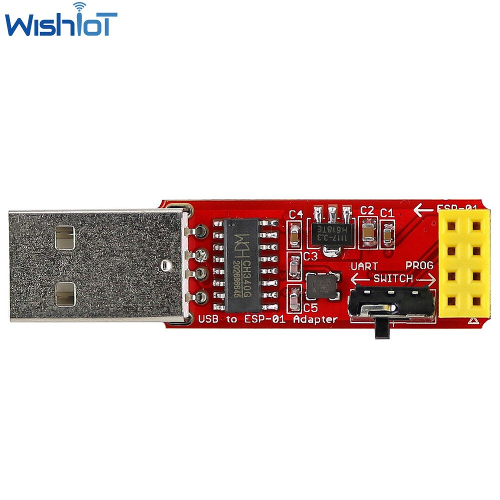 ESP-01S Programmer USB to ESP8266 Adapter Wireless WiFi Module UART PROG